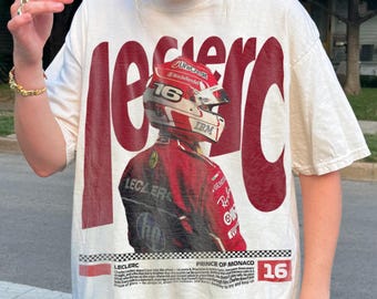 Charles Leclerc Ferrari T-Shirt, Vintage F1 Leclerc Graphic Tee, Retro Ferrari Formula 1 Shirt, Leclerc F1 Fan Gift