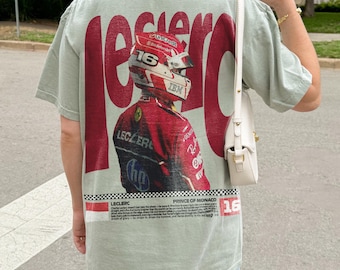 Vintage Charles Leclerc Shirt, Ferrari Formula 1 Racing Tee, Retro Motorsport Fan Apparel Gift