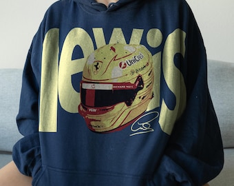 Lewis Hamilton Ferrari Hoodie, Vintage F1 Hamilton Sweatshirt, Retro Formula 1 Graphic Hoodie, Gift for Racing Fans