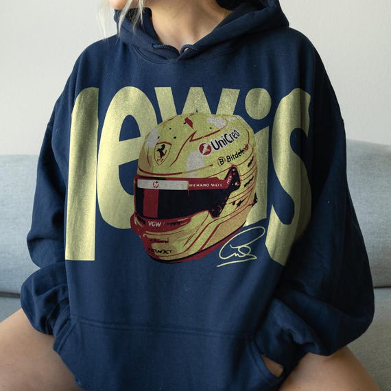 Lewis Hamilton Ferrari Hoodie, Vintage F1 Hamilton Sweatshirt, Retro Formula 1 Graphic Hoodie, Gift for Racing Fans