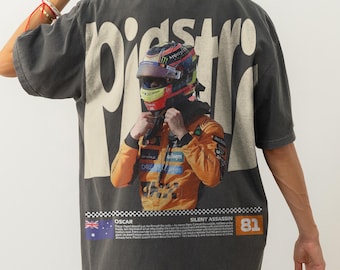 Vintage Oscar Piastri Shirt, McLaren Formula 1 Graphic Tee, Retro Racing Fan Apparel, Motorsport Gift Top