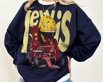 Lewis Hamilton Ferrari Sweatshirt, Vintage F1 Hamilton Crewneck, Retro Formula Graphic Shirt, Hamilton Fan Gift