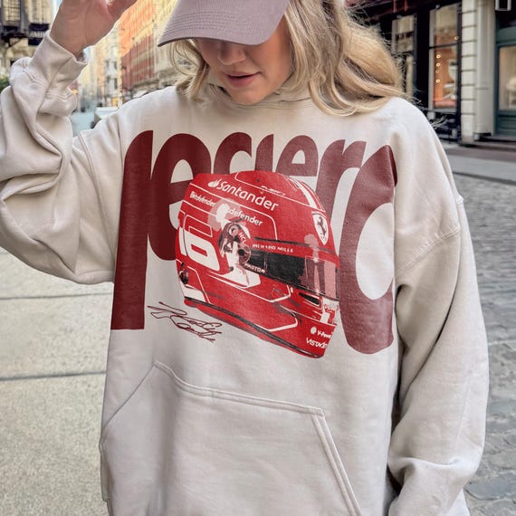 Charles Leclerc Vintage Ferrari Hoodie, Vintage F1 Graphic Sweatshirt, Retro Formula 1 Leclerc Hoodie, Gift for F1 Fans