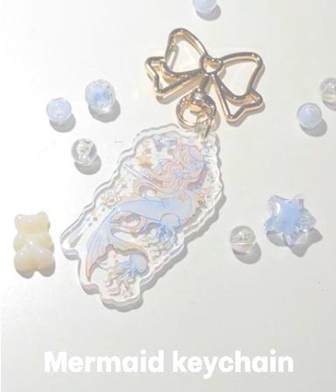 Merlin Frame Keychain Mermaid Acrylic Keychain - Etsy