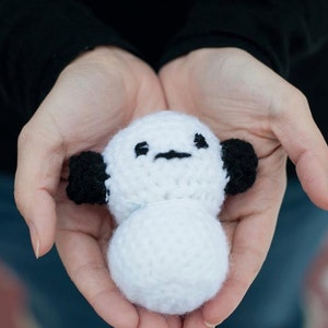 Amigurumi Alien Robot Toy, white and black
