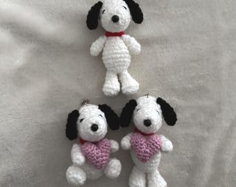 Gehäkelter Snoopy Schlüsselanhänger: Handgemachter Anhänger