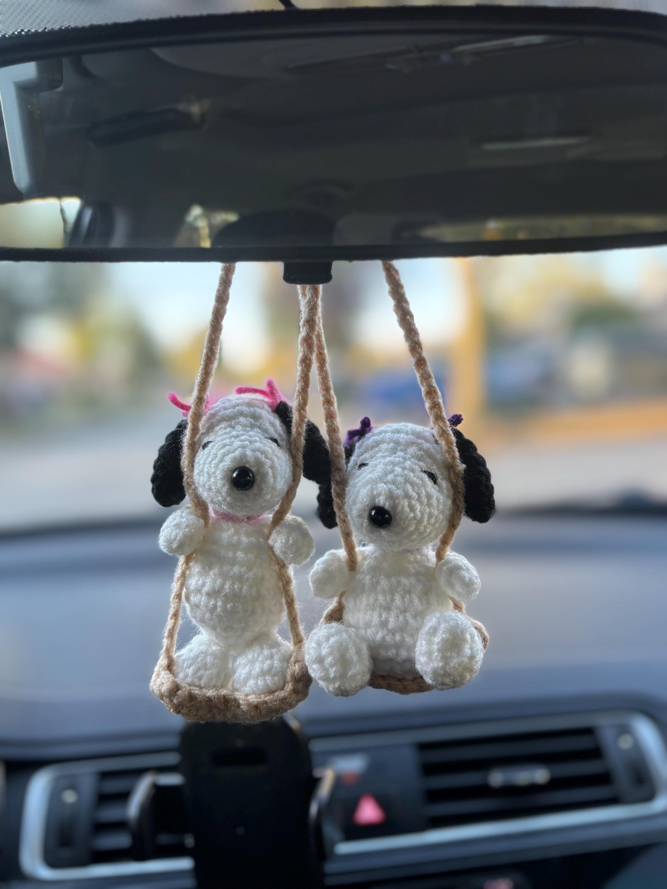ヴィンテージ SNOOPY ラバードール ♬ Crochet Snoopy Car Hanger: Swinging Dog Lover Gift - Etsy
