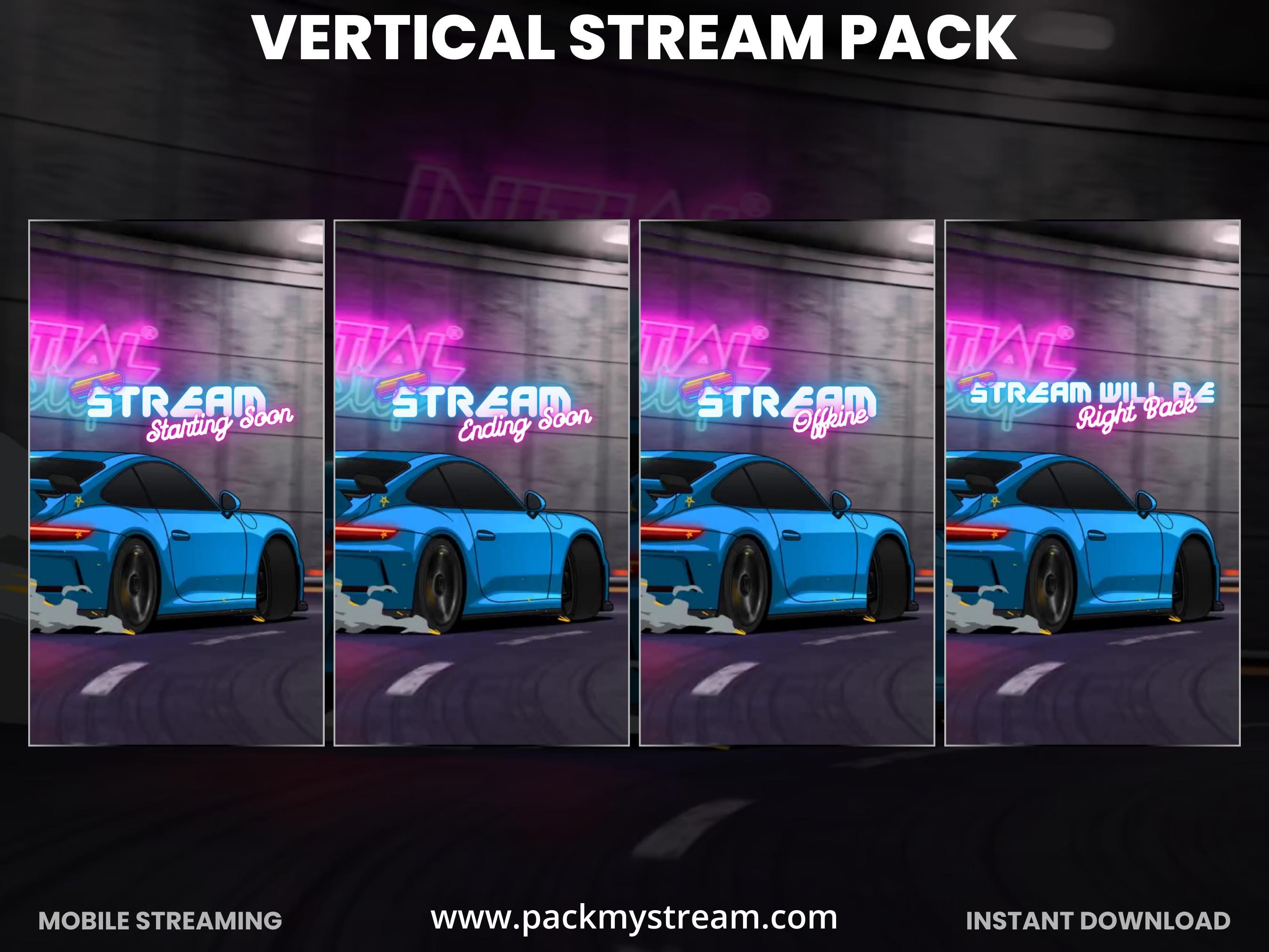 Blue Racing Car Twitch Stream Pack | Animated Overlays and Panels - Etsy