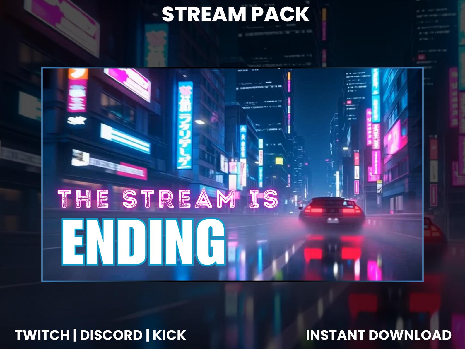 Purple Car Racing Stream Pack | Animated Twitch Overlay Screens ...