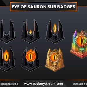 Eye of Sauron Evolution Sub Badges | loyalty Badges