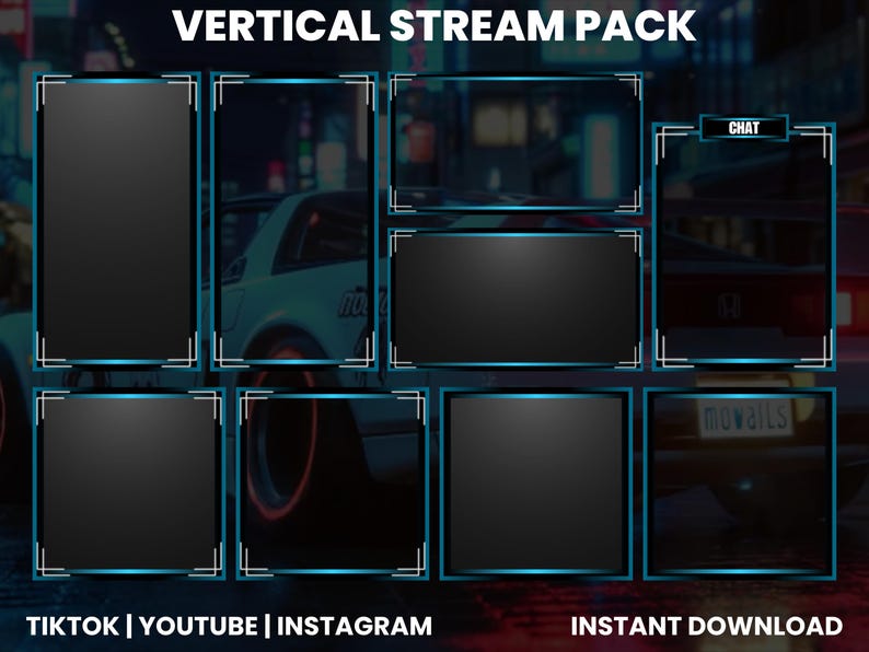 Car Racing Stream Pack | Animated Twitch Overlays - Etsy