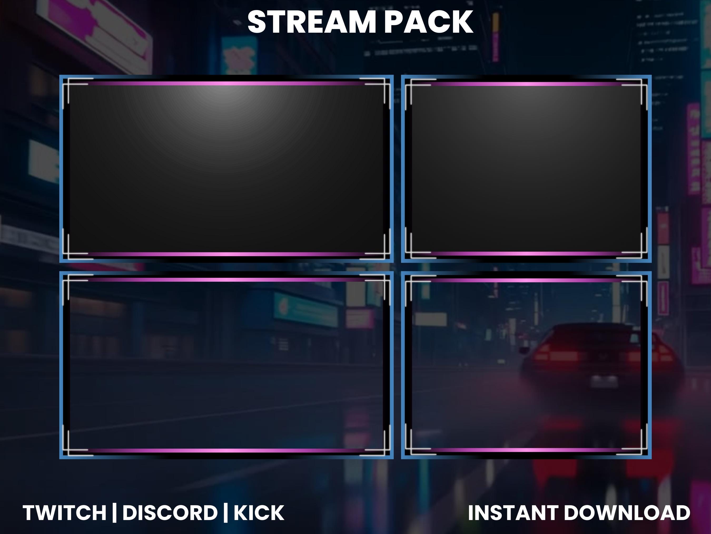 Purple Car Racing Stream Pack | Animated Twitch Overlay Screens | - Etsy