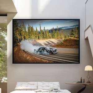Rip Ken Block Legendary Drifter Canvas, Go Fast Risk Everything Wall Art, Hoonicorn Print.
