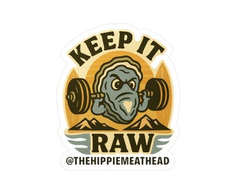 Keep It Raw - Calcomanía de vinilo motivacional para músculos