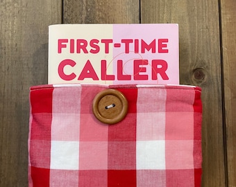 Red Plaid Book Sleeve