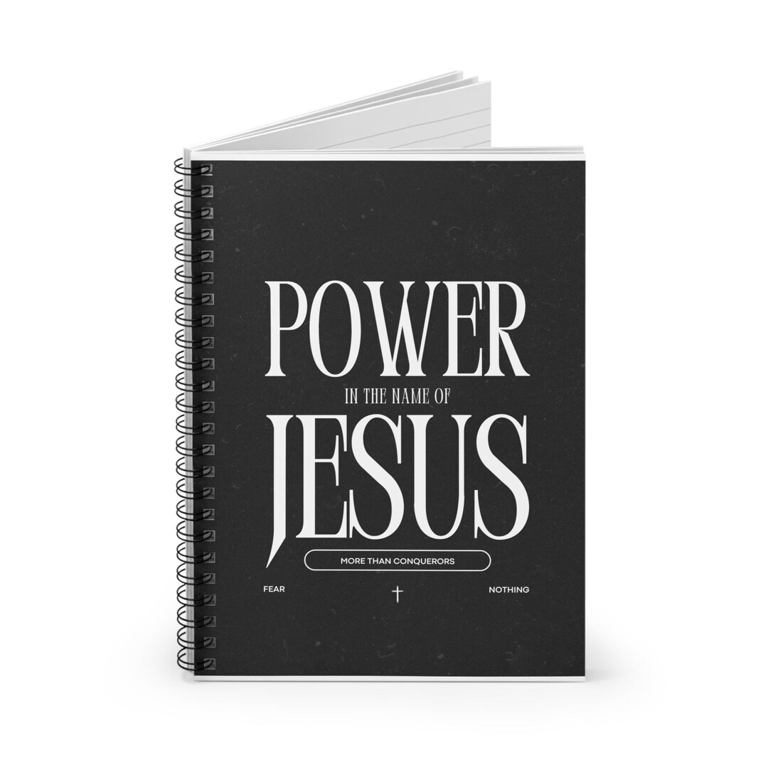 Inspirational Spiral Notebook - Power in the Name of Jesus, Christian ...