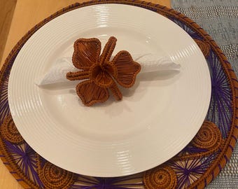 Iraca Straw napkin ring Handmade Napkin Ring from Colombia Napkin Rings