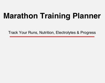 16 Week Marathon Training Calendar - Etsy