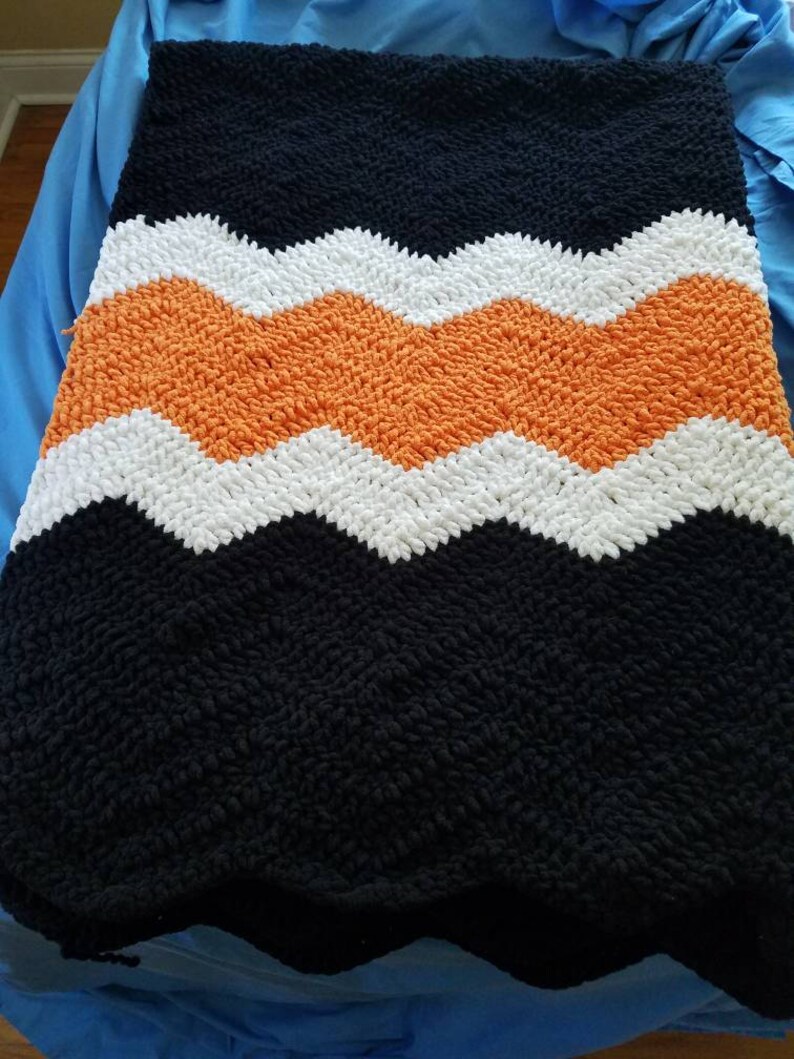 Harley Davidson inspired crochet blanket Etsy