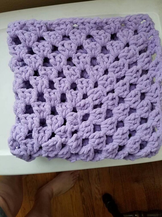 Lilac soft baby blanket Etsy