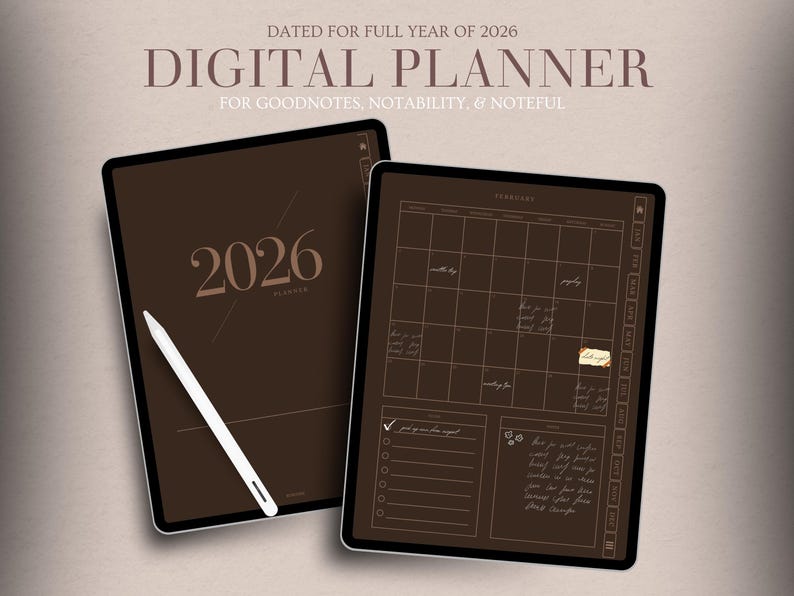 2026 Digital Planner: Minimalist iPad Goodnotes Notability Planner (PDF ...