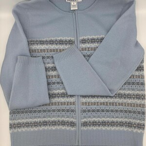 Cárdigan Pendleton 100 % lana virgen con cremallera completa, talla pequeña para mujer