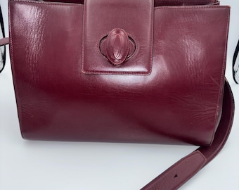 Cartier Must Line Leather shoulder bag - Bordeaux color