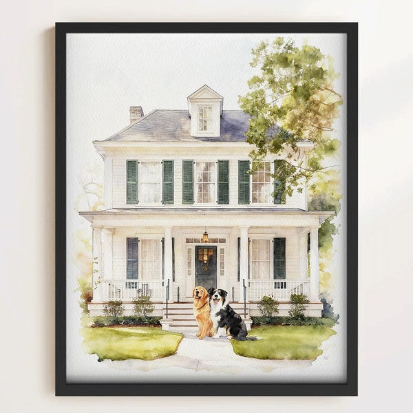 Custom House Painting,Custom Watercolor Home,Housewarming Gift,Our First Home Sign,Home Sweet Home Sign,First Home Gift