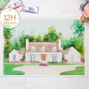 Home Portrait, House Painting, Housewarming Gift, Our First Home Sign, Home Sweet Home Sign, Watercolor Home, House Portrait, Realtor Gift