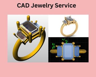 CAD Custom Jewelry Design & 3D Modeling Service | Handmade Design Wedding Band | Replica Ring Handcrafted | Custom Jewelry Design For You
