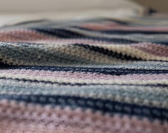 Temperature Crochet Blanket Pattern, Granny Square, Easy Crochet Pattern, Moss Stitch, Outdoor Temp Simple Blanket, Instant PDF Download