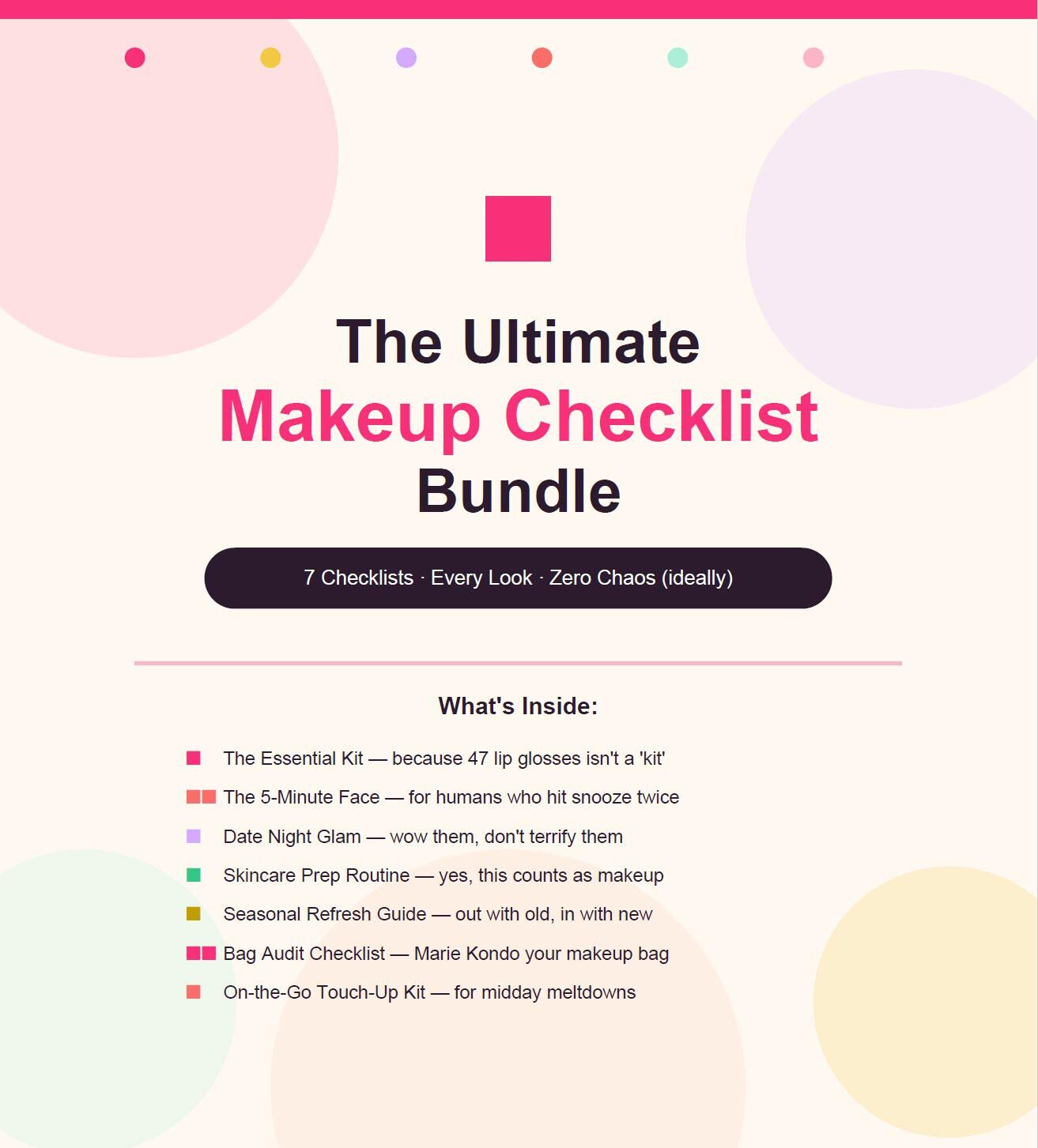 The Ultimate Makeup Checklist Bundle - Etsy