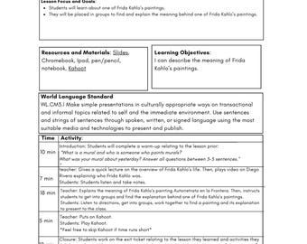 Printable Lesson Plan Template | Printable Teacher Planner (PDF) | Homeschool & Classroom Resource