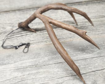 Mule deer anlter rearview mirror hanger