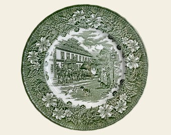 Royal Tudor Ware Coaching Taverns 1828 Staffordshire England Dinnerware