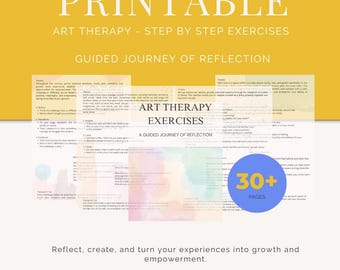 Art Therapy Journal: 50 Printable Prompts for Self-care and Mental ...