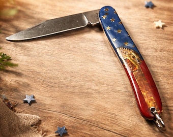 Canivete de bolso dobrável vintage com águia careca - United Cutlery