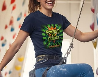 Powered by Plants T-Shirt: Vegan Eco-Friendly Apparel