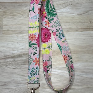Floral Fabric Lanyard