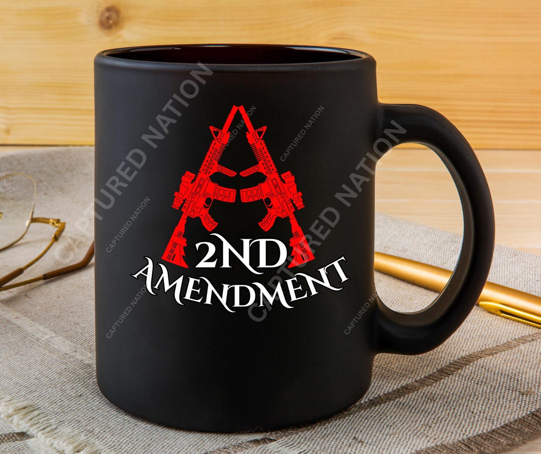 2nd Amendment PNG | Red Ar-15s Design With White Lettering Font ...