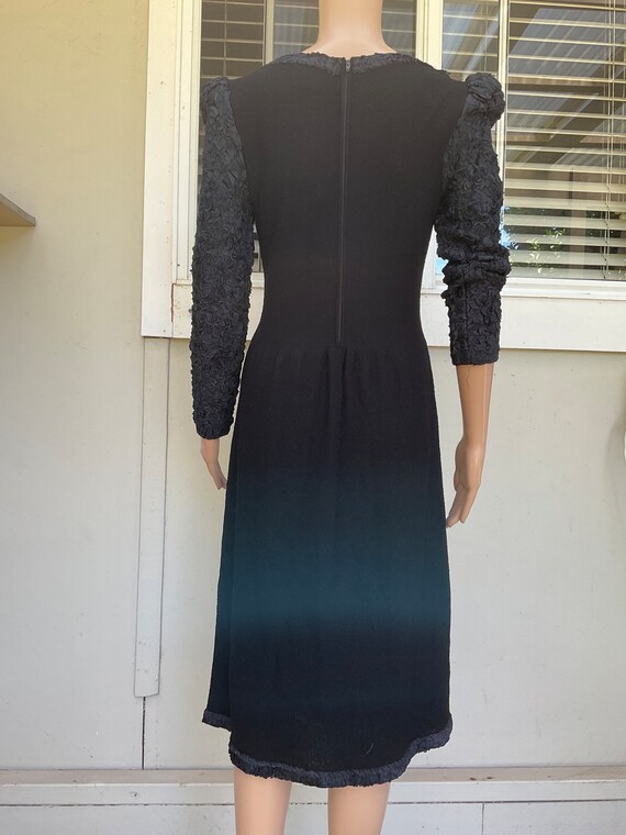 Vtg 80s Black Knit USA Adolpho At Saks Fifth Aven… - image 7