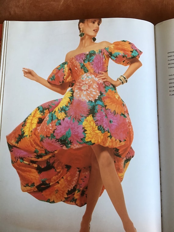 Vtg Scaasi Dress. Floral. Documented. Rare. S