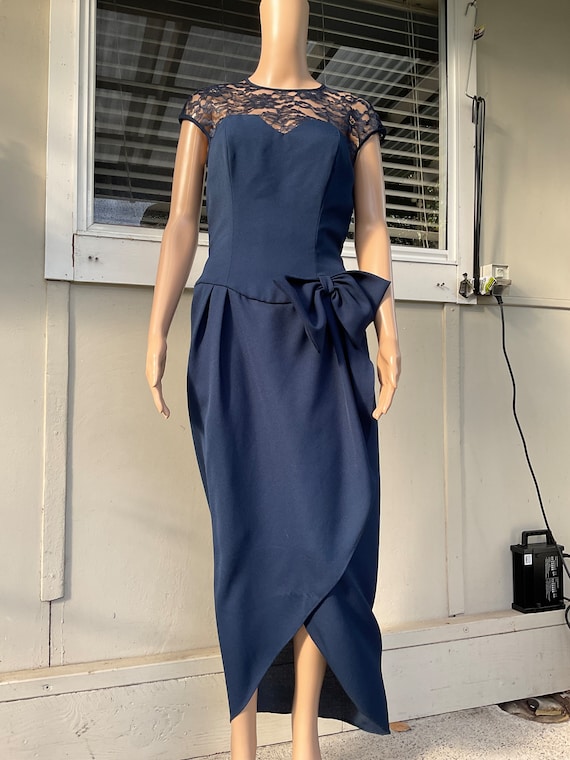 alfred angelo navy blue dress Alfred Angelo Navy Blue Strapless Bridesmaid