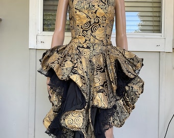 Vtg 80s Studibaker Hawk Gold Black Screen Print Sleeveless Party Dress 8 - Etsy Vtg 80s Studibaker Hawk Gold Black Screen Print Sleeveless Party Dress 8 - Etsy