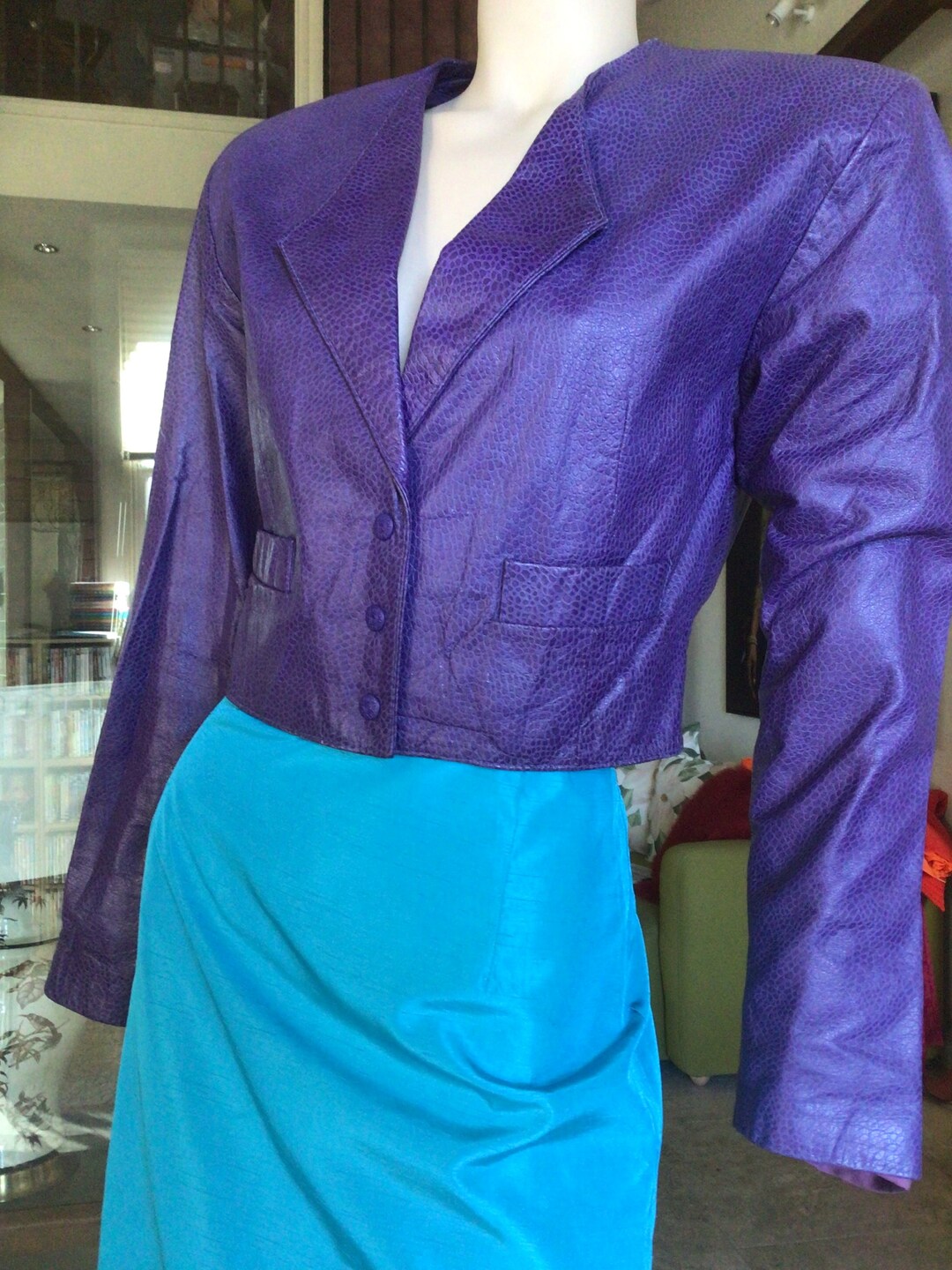 1980’s PURPLE LEATHER JACKET