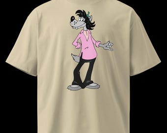 Nu Pogodi Volk - Organic Oversized High Neck T-Shirt