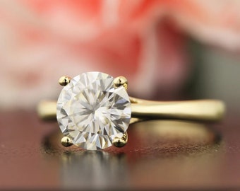 IGI Certified Lab Grown Diamond  Solitaire Engagement Ring Or Bridal Wedding Ring in 14K Solid Gold  /  GEM1434