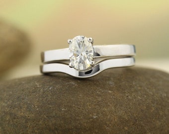 IGI Certified Lab Grown Diamond  Infinity  Solitaire Engagement Ring Or Bridal Wedding Set  in 14K Solid Gold  /  GEM1120