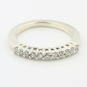 14k White Gold Natural Diamond Wedding Band Ring Special OfferPromotion image 2