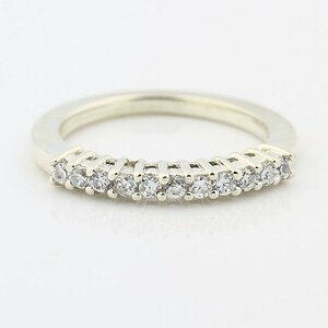 14k White Gold Natural Diamond Wedding Band Ring Special OfferPromotion image 1